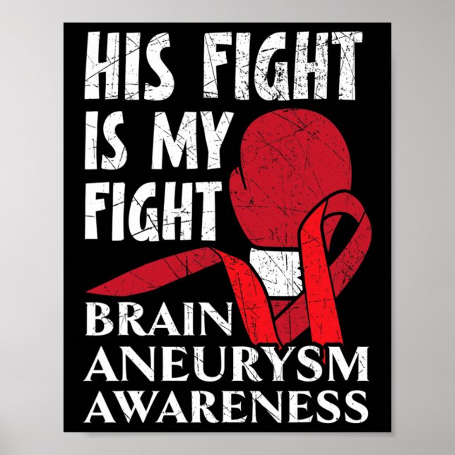 Poster Sa Lutte Est Ma Lutte Médicale Condition Aneurysme (Devant)