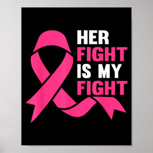 Poster Sa lutte est ma lutte Sensibilisation au cancer du