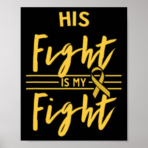 Poster Sa lutte est ma lutte Sensibilisation au cancer in