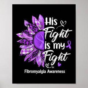 Poster Sa Lutte Est Ma Lutte Tournesol Fibromyalgie Aware