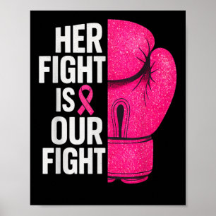 Poster Sa Lutte Est Notre Combat Boxe Gant Cancer Du Sein