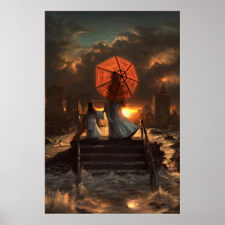 Poster Sa silhouette silencieuse