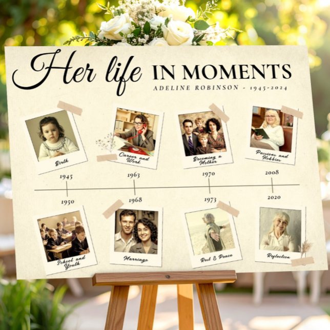 Poster Sa vie en quelques moments Chronologie de la mémoi (Créateur téléchargé)