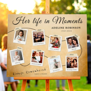 Poster Sa vie en quelques moments Chronologie de photos d