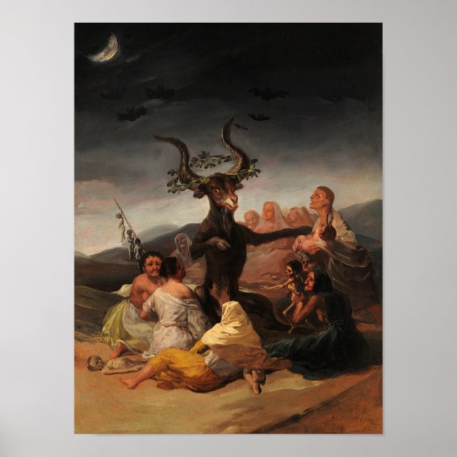 Poster Sabbat des sorcières par Francisco de Goya (Devant)