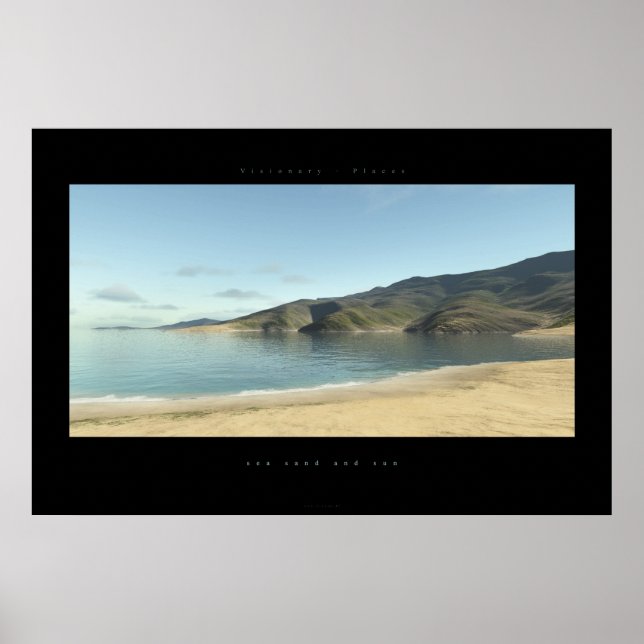 Poster sable de mer et soleil (Devant)