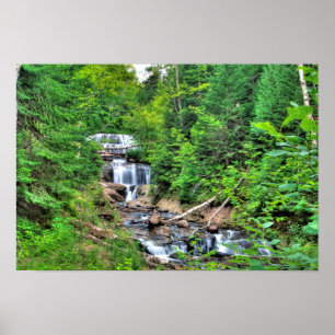 Poster Sable Falls, Rocks Pictures Nat'l Lakeshore, MI