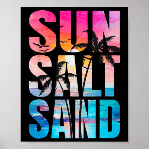 Poster Sable Soleil Sable Vacances été Hawaii Beach Funny