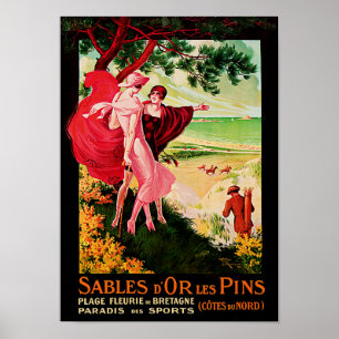 Poster Sables d'Or Les Pins