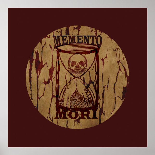 Poster sablier memento mori (Devant)