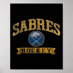 Poster Sabres de Buffalo Hockey Vintage Nhl Sous Licence 