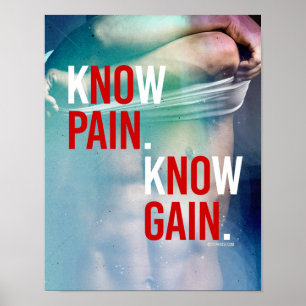 Poster Sachez que la douleur savent le gain --    Humour