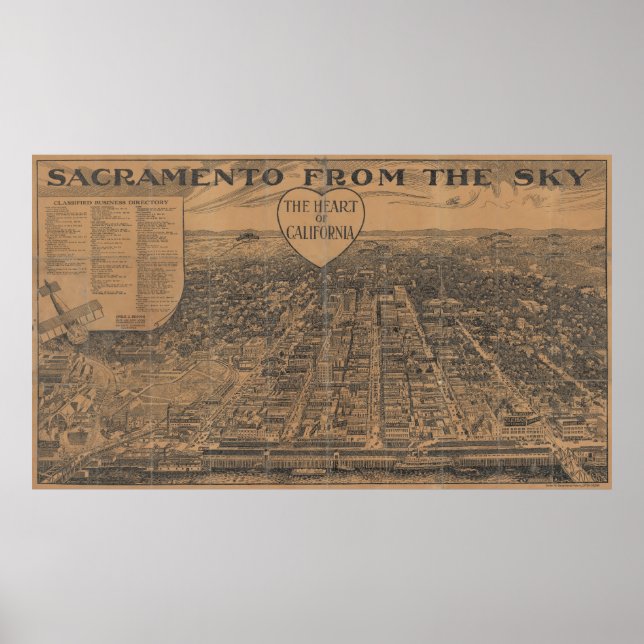 Poster Sacramento De L'Affiche Sky (Devant)