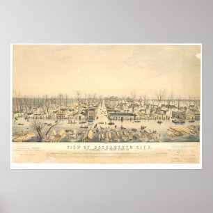 Poster Sacramento pendant la pléthore de 1850 (1586A)