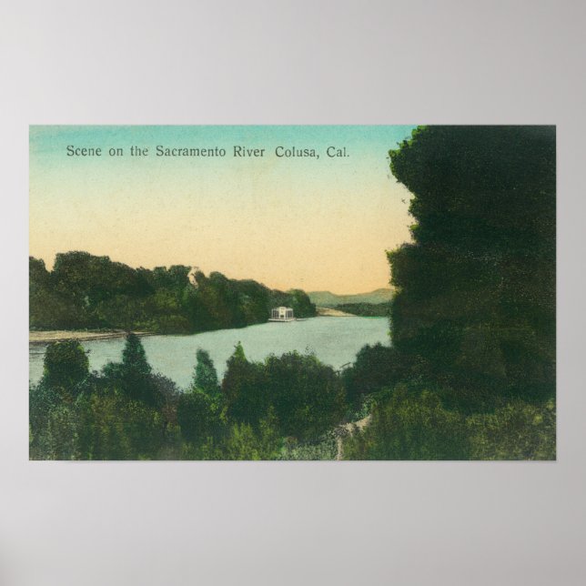 Poster Sacramento River SceneColusa, CA (Devant)