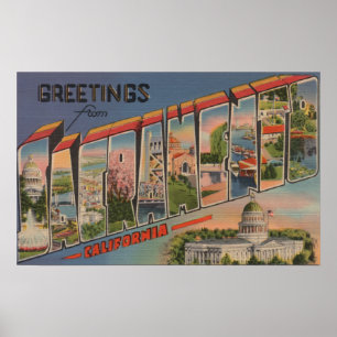 Poster Sacramento, scènes 2 de lettre de CaliforniaLarge