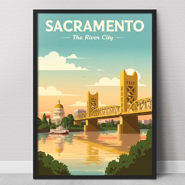 Poster Sacramento vintage (Créateur téléchargé)
