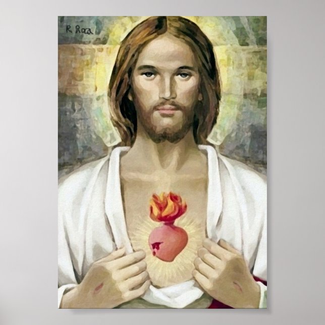 Poster Sacré-Coeur de Jésus. (Devant)
