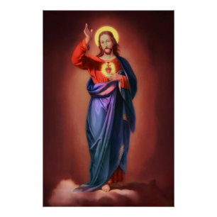 Poster Sacré Coeur de Jésus-Christ