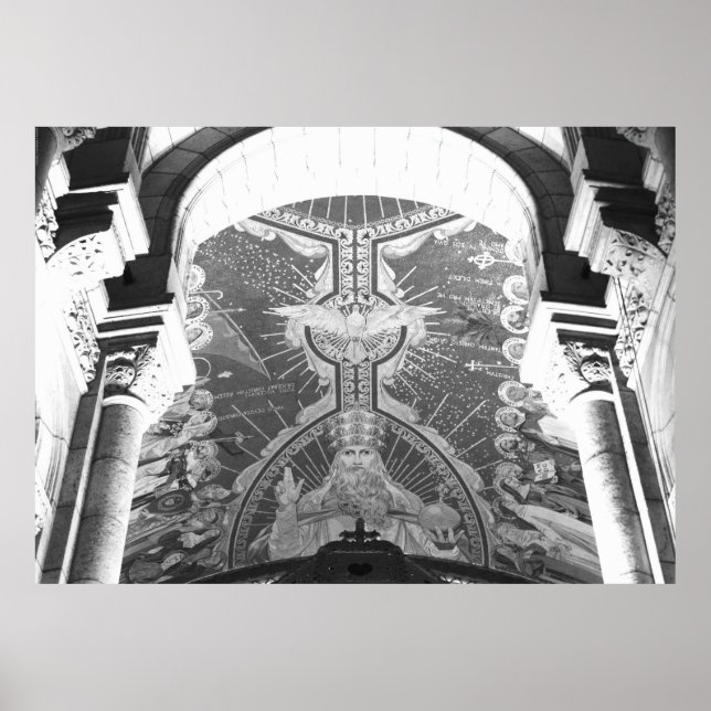 Poster Sacré-Coeur Esprit Saint Apsis Christusmosaik Mosa (Devant)