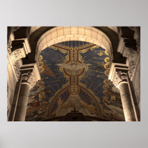 Poster Sacré-Cœur Holy spirit Apsis Christusmosaik Mosaik