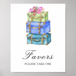 Poster Sacs de voyage cadeaux de shower de mariage