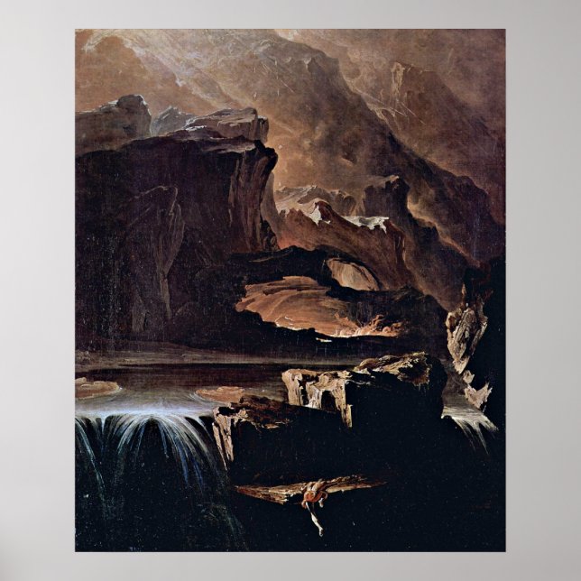 Poster Sadak à la recherche des eaux par John Martin (Devant)