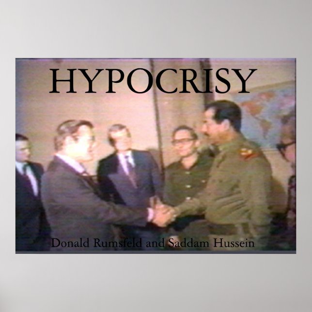 Poster Saddam et la Rummy concluent un accord (Devant)