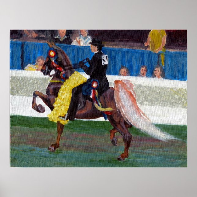 Poster Saddlebred Winning Pass Horse Portrait (Devant)