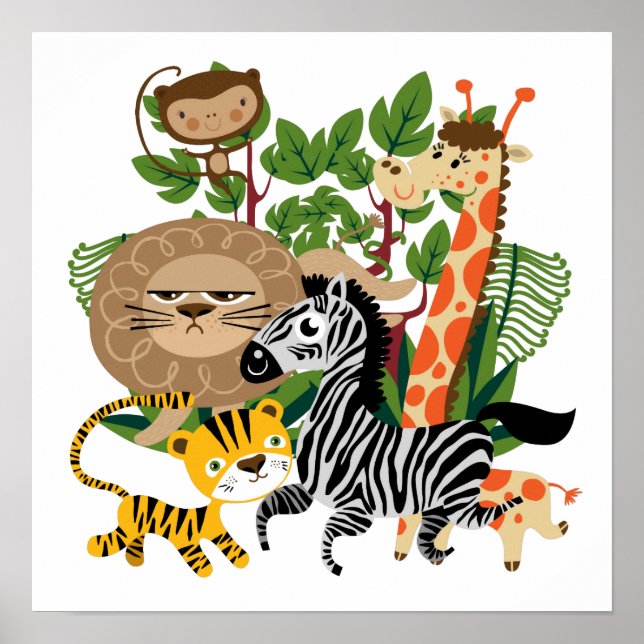 Poster Safari animal (Devant)