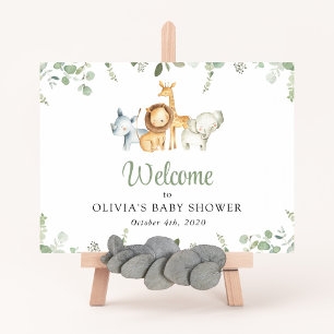 Poster Safari Animaux, Animaux sauvages, Baby shower Bien
