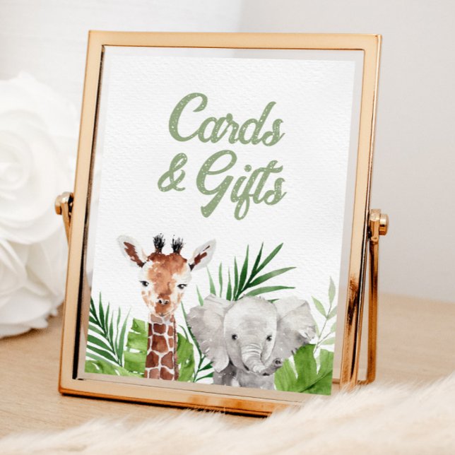 Poster Safari Animaux Cartes et Cadeaux (Créateur téléchargé)