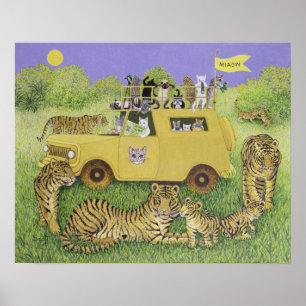 Poster Safari de chat