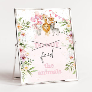 Poster Safari do not feed the animals birthday