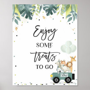 Poster Safari Drive By Baby shower Treat Favoriser Sign