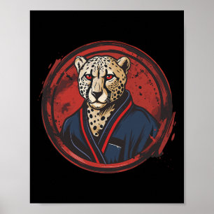 Poster Safari Leopard Cheetah Judo Cheetah Jiu brésilien