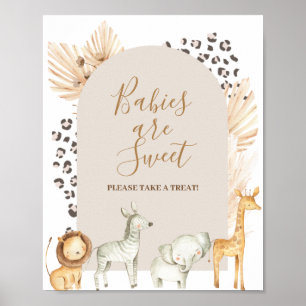 Poster Safari Les Bébés D'Animaux Sont Doux S'Il Vous Pla