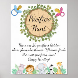 Poster Safari Thème Pacifier Chasse