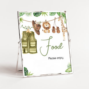 Poster Safari tropical Jungle Animaux Baby shower Nourrit