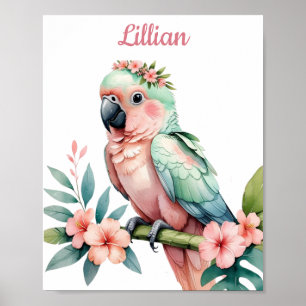 Poster Safari Tropical Personnalisé Petite Pépinière Art