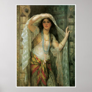 Poster Safie, une des trois dames de Bagdad, 1900