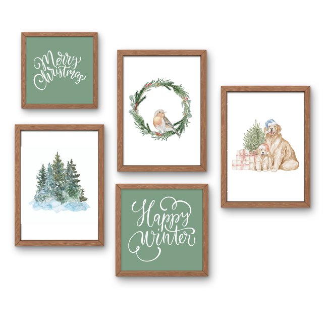 Poster Saga Green Joyeux mur de Noël (Créateur téléchargé)