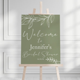 Poster Sage BohoFlowers Élégante Fête des mariées Poste