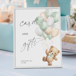Poster Sage Green Bearly wait, cartes modernes et cadeaux