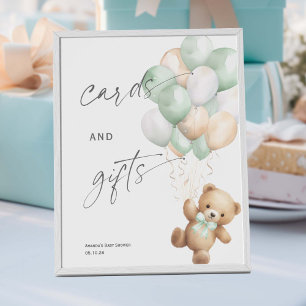 Poster Sage Green Bearly wait, cartes modernes et cadeaux