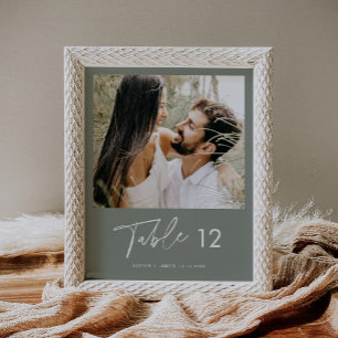 Poster SAGE Green Bohemian Photo Table Numéro 8x10