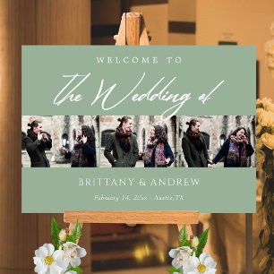 Poster Sage Green Keepsaké : Mariage personnalisé Bienven
