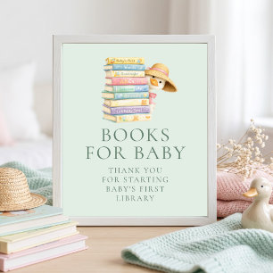 Poster Sage Livres Rose Silly Goose pour Panneau de Baby