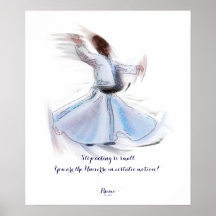 Poster Sagesse soufi par Rumi & Whirling Dervish