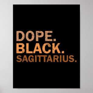 Poster Sagi Drogue Noir Sagittaire Mélanine Africain Zodi